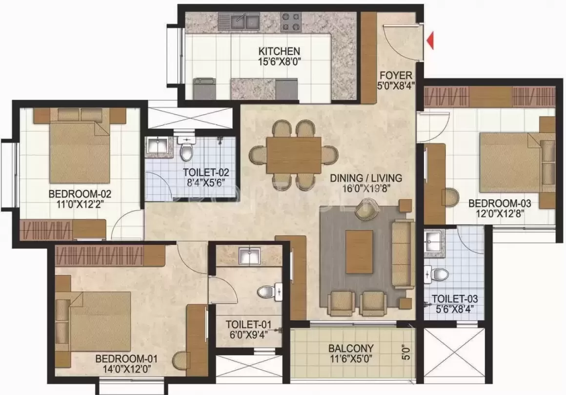 Floor plan for Prestige West Woods